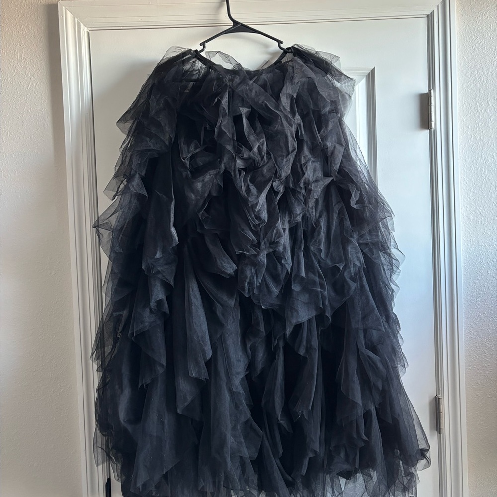 Elegant Black Tulle Skirt